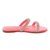 Fiji Bedazzled Flat Sandal Pink