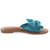 Malibu Bow Flat Sandal Blue
