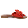Malibu Bow Flat Sandal Red
